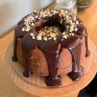 Bolo de Avelã com Nutella - fatia