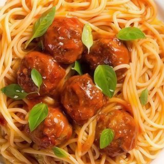 Spaguetti com almôndegas