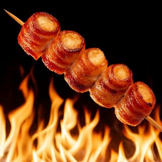 Espetinho de Frango Com Bacon