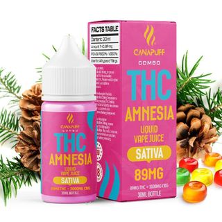 THC Liquid 89mg 2000mg CBG Amnesia - 30ml