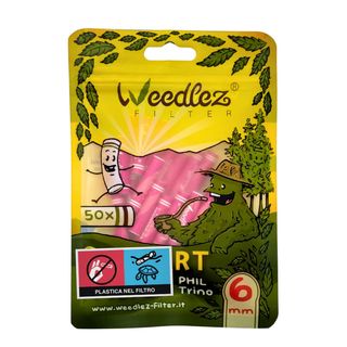 Filtros de Carvão - Weedlez - Phil Trino 50x 6MM - Rosa