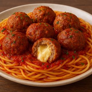 Esparguete com almôndegas