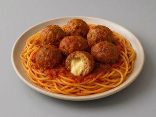 Esparguete com almôndegas