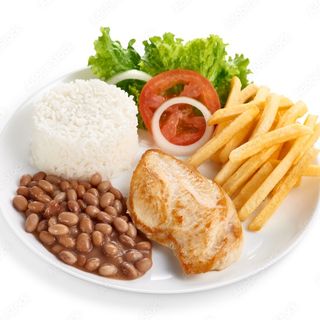 Bife de frango acebolado 