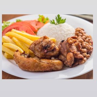 Frango frito com cebola