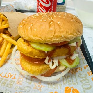 Hamburger Duplo Menu Frango ou Vaca