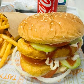 Hamburger Duplo Frango ou Vaca