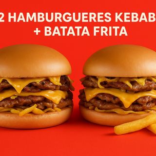 2 x hambúrguer kebab + batata