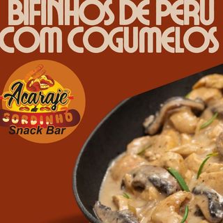 Bifinhos de peru com cogumelos