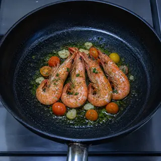 Gambas salteadas