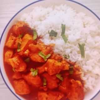 Butter chicken with rice