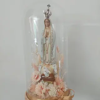 Cúpula de Vidro Nª Srª de Fátima (32cm)
