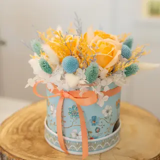 Box Redonda Flores Preservadas