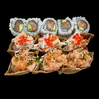 A10-Tofu misto e califõrnia salmão