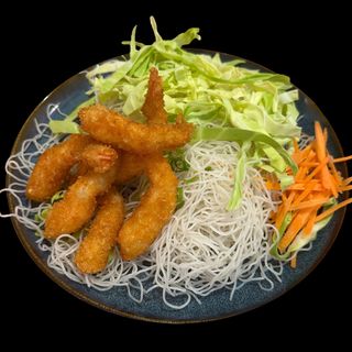 M16-Massa fina com gambas panadas