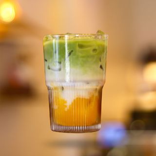 Iced Mango Matcha Latte