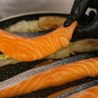 149.Camarão e salmão grelhado