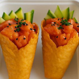 3.CONE TEMAKI SALMÃO 2 peças