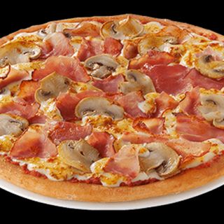 Regina com Fiambre e cogumelos