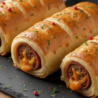 Folhado de Salsicha Misto