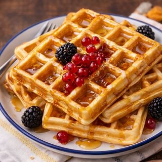 Waffles chocolate leite
