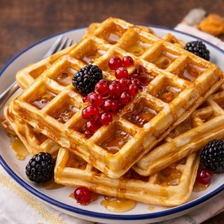 Waffles doce de morango