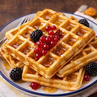 Waffles doce de leite