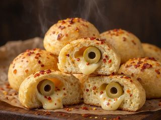 Pão de queijo com Azeitona e pimenta Calabresa