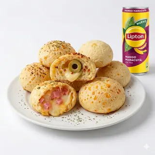 10 Pães de Queijo 22g + Bebida