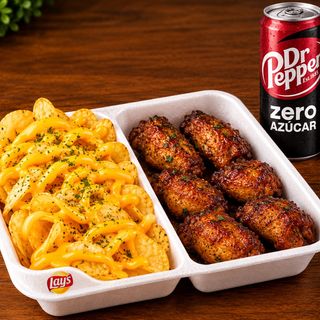 6 Asas +Batata Lay's+ Bebida
