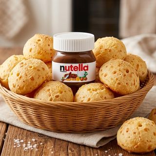 10 pães de queijo tradicional+ Nutella 25g