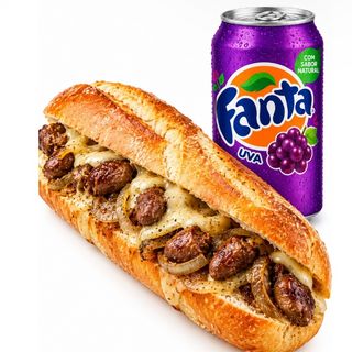 Pão de Alho com Corações+ Bebida