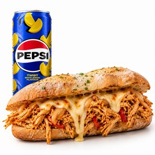 Pão de Alho Com Frango + Bebida