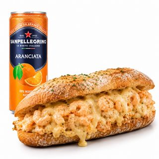 Pão de Alho com Camarão + Bebida