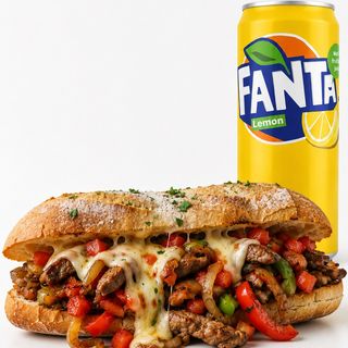 Pão de Alho com Lombo suíno+Bebida