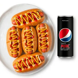 8 Mini Hotdogs+ Bebida
