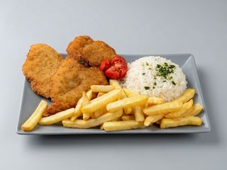 Panados de Frango C/ Arroz E Batata