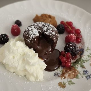 vulcão de chocolate