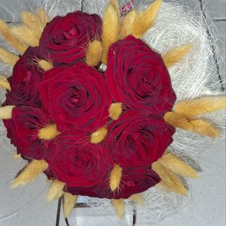 Ramo Rosas e Flores Secas