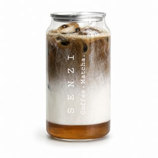 Banana hojicha latte