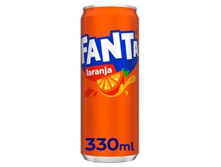 refrigerante com gás fanta laranja lata 0.33l