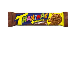 Bolacha Trakinas Recheio Sabor Chocolate 126g