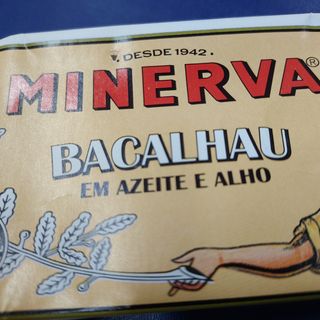 Minerva bacalhau em azeite e alho