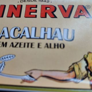 Minerva bacalhau em azeite e alho