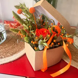 Coração Verde e Laranja