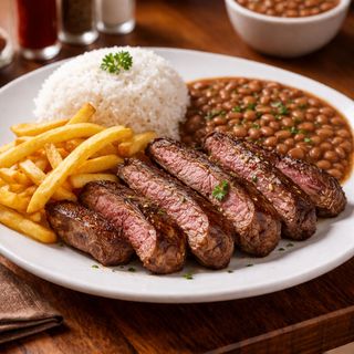 Meia dose -Tiras de picanha
