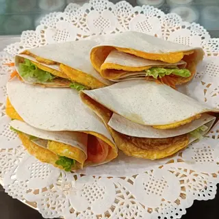 Wrap de queijo e fiambre