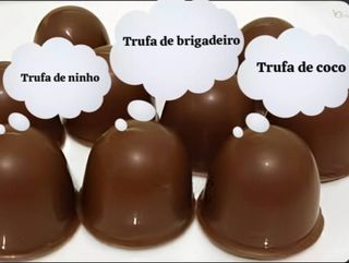 Trufa de chocolate com brigadeiro