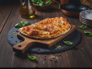 Calzone de frango com cheddar