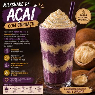 Milkshake de Açaí com Cupuaçu 500ml